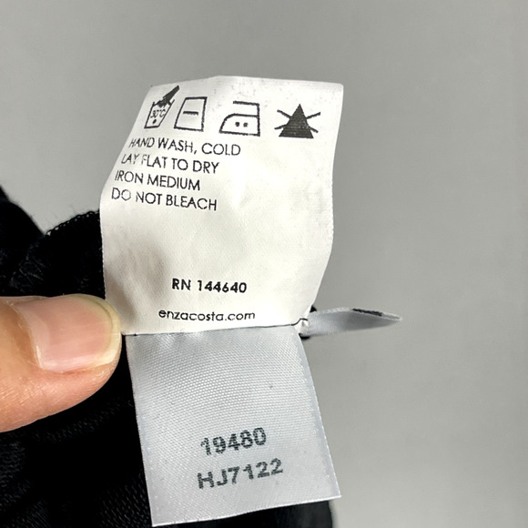 Revolve Enza Costa Jumpsuit Womens Black Modal Jersey Slouch Asymmetrical - Picture 16 of 16